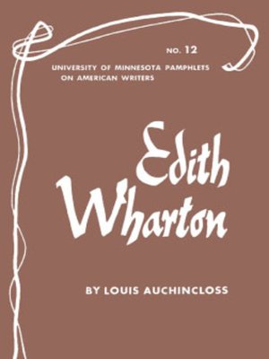 cover image of Edith Wharton--American Writers 12